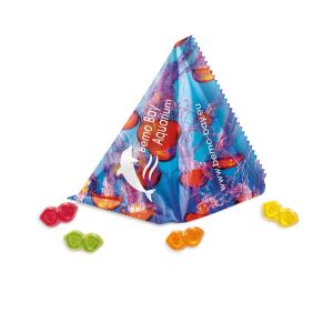 15 g Trolli Fruchtgummi Brillen im Tetraeder mit Werbedruck