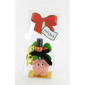 Schwein mit Chenille-Kaminkehrer