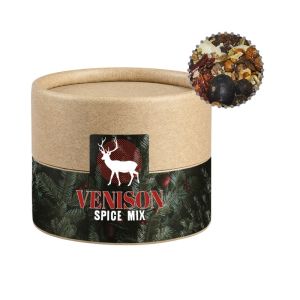 30 g Weihnachts Wild Gewürzmischung in Eco Pappdose Mini mit Werbebanderole