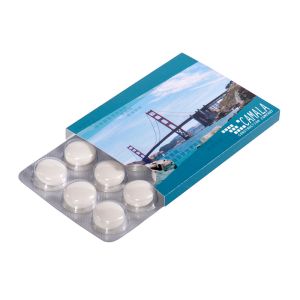 mentos Kaugummi 12er Blister im Werbeschuber mit Logodruck