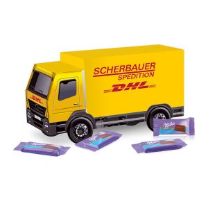 3D Präsent LKW Milka mit Werbedruck