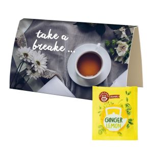 Bio Beuteltee Ginger Lemon in bedruckbarer Klappkarte