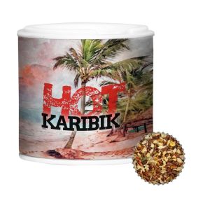 20 g Gewürzmischung HOT Karibik Mix in Gewürzpappstreuer mit Werbebanderole