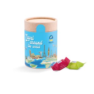 Maxi Papierdose Ritter SPORT Schokowürfel mit Papieretikett und Logodruck