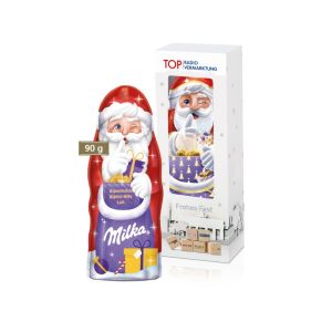 90 g Milka Weihnachtsmann in einer Werbebox