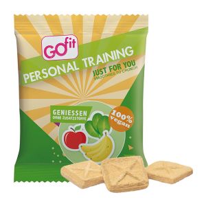 5 g Freeze Dried Smoothie Snack Apfel-Banane-Spinat mit Logodruck