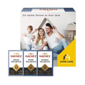 150 g HACHEZ Täfelchen Mixbox Edel Vollmilch im Werbeschuber