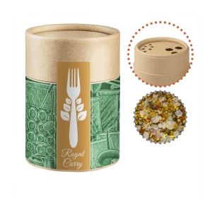 110 g Royal Curry im Kraftpapierstreuer Midi mit Werbeetikett