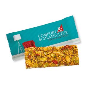 25 g Bio Goji Power-Müsliriegel im Flowpack mit Werbedruck