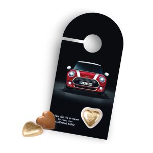 Türanhänger mit Lindt Herz und mit Werbebedruckung