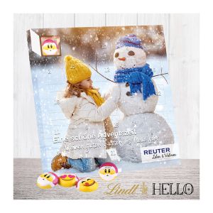 Emoti Lindt Hello Adventskalender mit Werbedruck