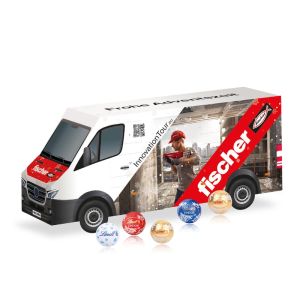 3D Adventskalender Transporter Lindt Minis mit Werbedruck