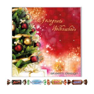 Adventskalender Miniatures Mix Quadratisch mit Logodruck