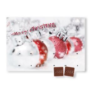 Logo-Schokoladen Tischkalender individuell bedruckt