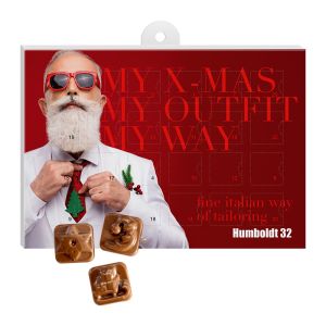 A5 Adventskalender mit veganer Schokolade und Werbedruck