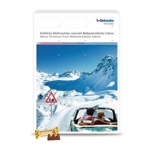 Wandadventskalender Toblerone Milchschokolade mit Werbedruck