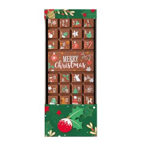 70 g Schoko-Tafel Adventskalender mit Werbeanbringung