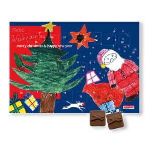Logo-Schokoladen Wandkalender individuell bedruckt