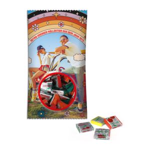 100 g Retro Fruchtkaramellen im Werbetütchen mit individueller Bedruckung