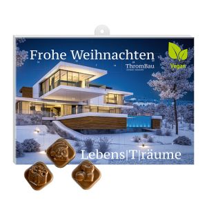 Classic Adventskalender mit veganer Schokolade und Werbedruck