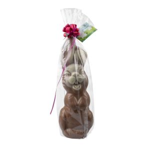 950 g Schokoladen-Osterhase mit Schleife und bedruckbaren Anhänger
