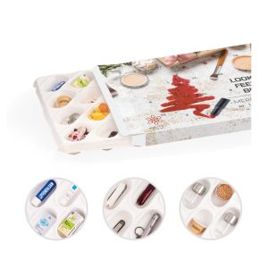 Befüllbarer Adventskalender 24 Fächer 70x40x30 mm mit Werbedruck