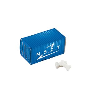 Pfefferminz in Knochen-Form Faltschachtel aus Kartonage in Container-Design und Werbedruck