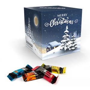 Lindt HELLO mini Sticks Adventswürfel aus 100 % Kartonage mit Logodruck