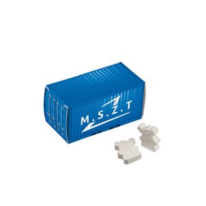 Pfefferminz in Mühlen-Form Faltschachtel aus Kartonage in Container-Design und Werbedruck