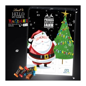 Wand-Adventskalender Lindt HELLO mit Werbedruck