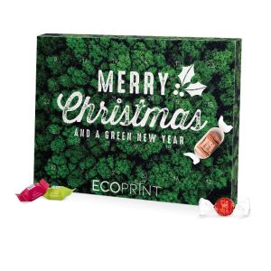 228 g Zonama Bar Mini - Adventskalender aus 100 % Papier mit Werbedruck