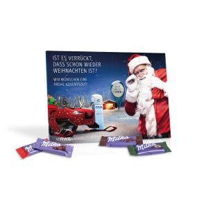 Tisch-Adventskalender Milka Schokoladen Mix individuell bedruckbar