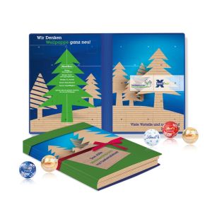 Lindt Minis Adventskalender Weihnachtsbuch mit Werbedruck