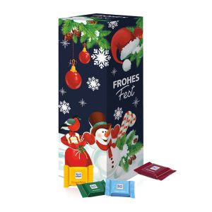 Ökologischer Adventsturm Ritter SPORT mit Werbedruck
