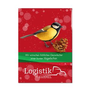 Vogelfutter-Tütchen - Weihnachten mit Werbeanbringung