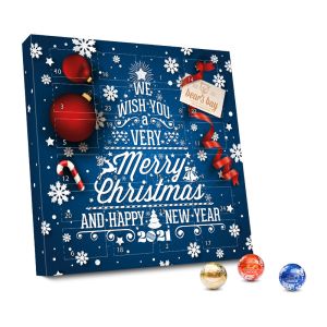 Lindt Lindor Adventskalender mit Werbedruck