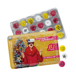 My M&M´s Schokolinsen Adventskalender mit Logo
