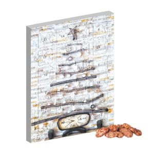 Adventskalender mit gebrannten Mandeln mit Werbedruck