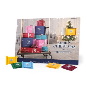 Tisch-Adventskalender Ritter SPORT (Inlay kompostierbar) mit Werbedruck