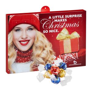 Lindt Lindor Kugel Mix Adventskalender mit Werbedruck