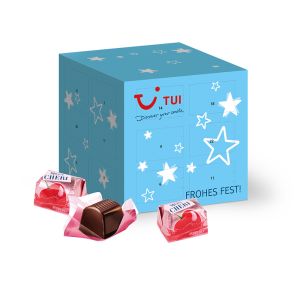 Adventskalender Cube Mon Chéri mit Werbedruck