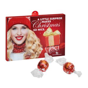 Lindt Lindor Pralinen Adventskalender mit Werbedruck