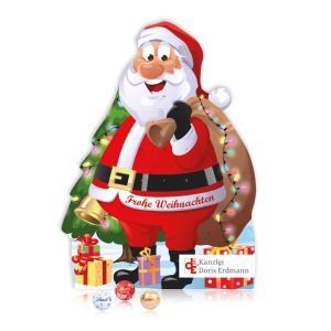 Lindt Lindor Adventskalender Weihnachtsmann bedruckbar