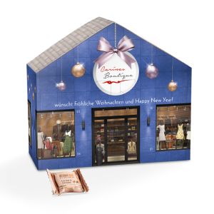 Adventskalender-Haus mit Zonama Zebra Bar mini individuell bedruckt