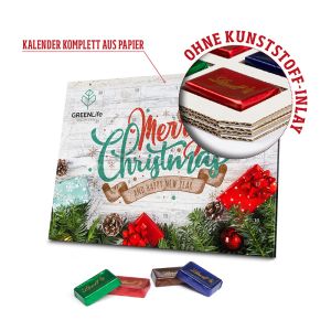 Lindt Naps Adventskalender aus 100 % Kartonage mit Logodruck