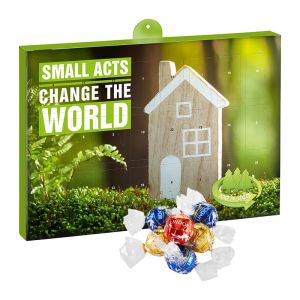 Eco Adventskalender Lindt Lindor Kugeln mit Werbedruck