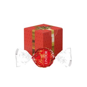 Kleiner Zauberwürfel mit Kindt Lindor Kugel und Werbedruck