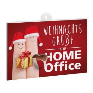 8-Türchen Kalender mit Gubor Schokoladen-Herzen und Werbedruck