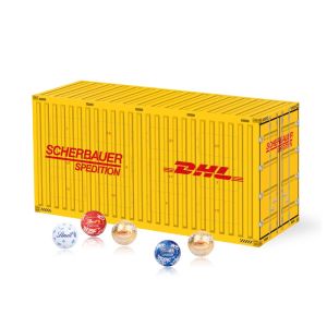 3D Adventskalender Container Lindt Minis mit Werbedruck