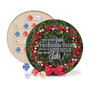 Runder Adventskalender Lindt mit Werbedruck